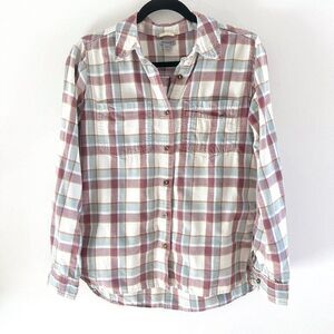 Carhartt Womens Fairview Plaid Button Up Long Sleeve Shirt Top Size Small